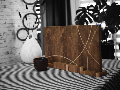 Storce board with oak inlay